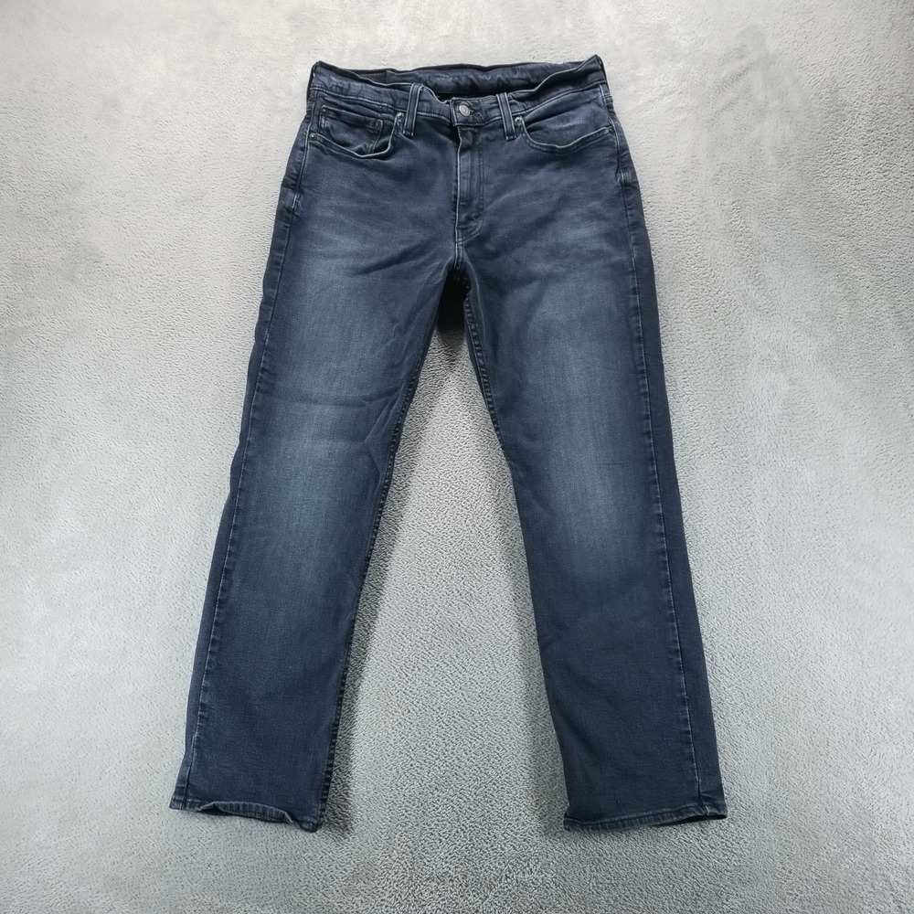 Levis‎ 514 Jeans Mens 33x30 Blue Regular Straight Mid Rise Dark Wash Stretch